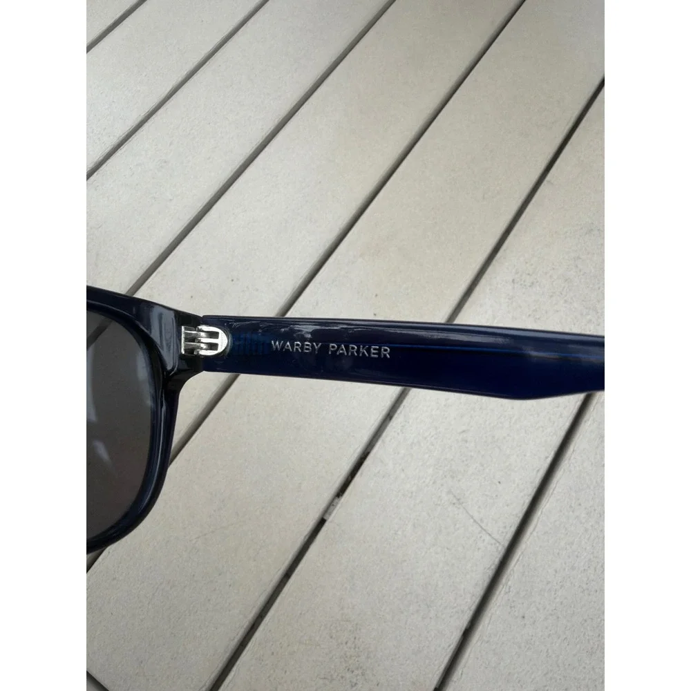 Warby Parker Spencer 350 Sunglasses Navy Blue Square Frames 53-20-140